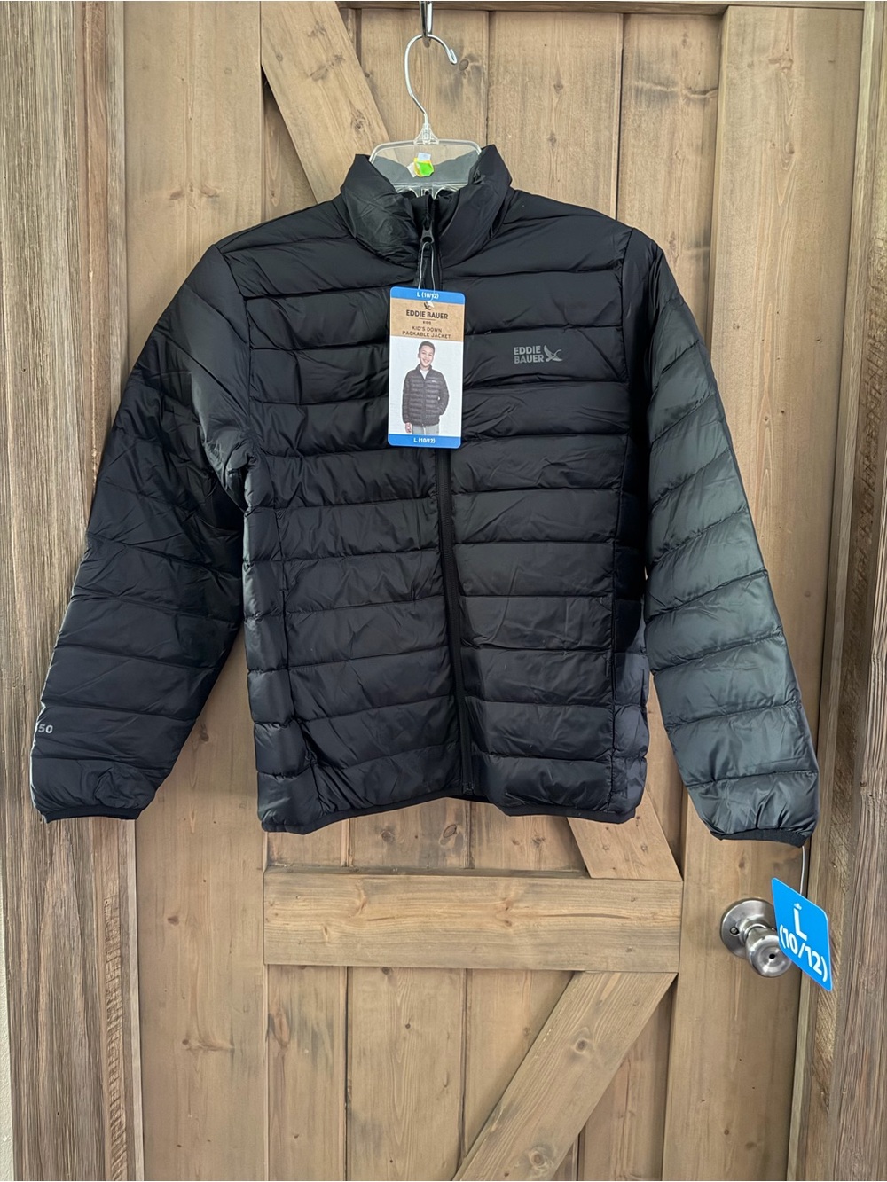 Eddie Bauer Boys Packable
Down Jacket Size Large (10-12)
Black New